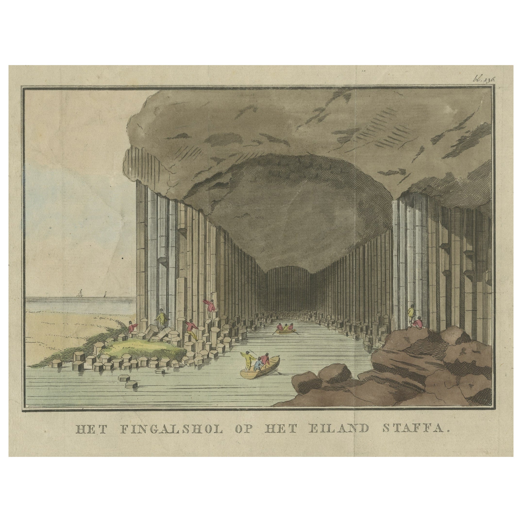 La grotte de Fingal, sur l'île de Staffa, dans l'intérieur des Hebrides d'Écosse, 1805
