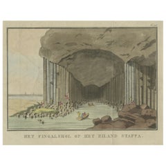 Antique Fingal's Cave, on the Island of Staffa, in the Inner Hebrides of Scotland, 1805