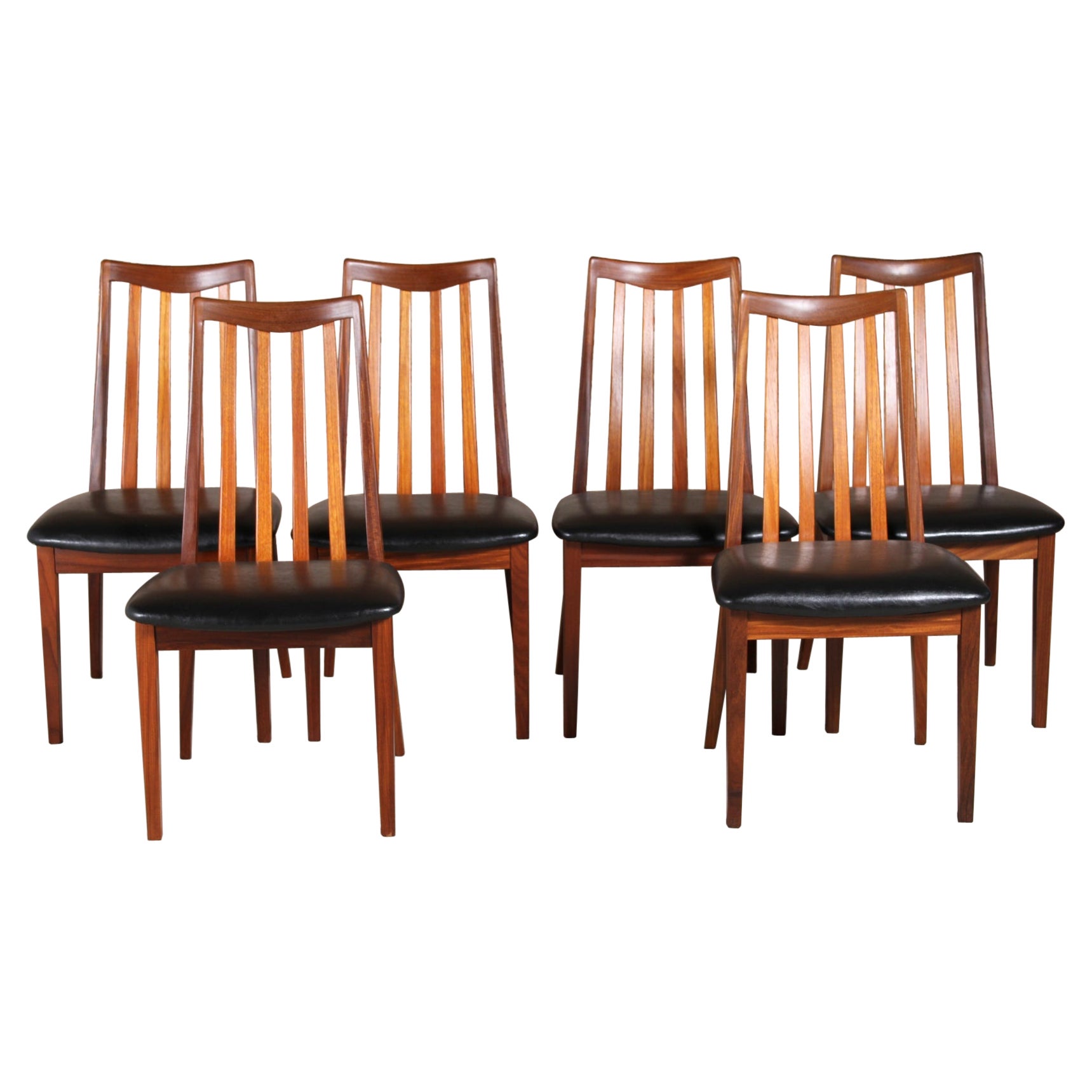 Set of 6 Mid-Century G-Plan Fresco Afromosia Dining Chairs at 1stDibs | g  plan dining chairs, g plan fresco dining chairs