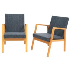 Pair of Vintage Upholstered Hallway Chairs 54/404 by Alvar Aalto, Circa 1950s