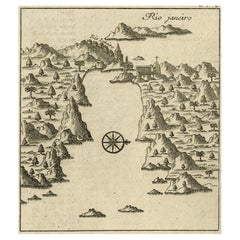 Early Bird's-Eye View of Rio Di Janeiro and Guanabara Bay, Brazil, 1702