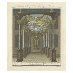 Grabado del Interior de la Casa del Gobernador General en Java (Indonesia), 1739