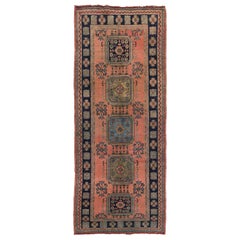 5x11.5 ft Mid-Century Oushak Wool Runner. One of a Kind Oriental Rug for Hallway