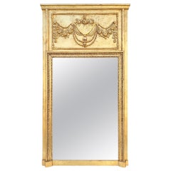 Large Antique Giltwood Overmantel Mirror, France circa 1935
