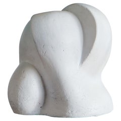 White Plaster Amoebic Sculpture