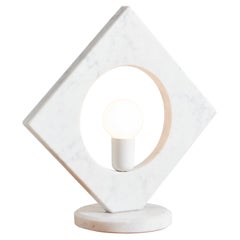 Carrara Marble Table Lamp, France, 1970s