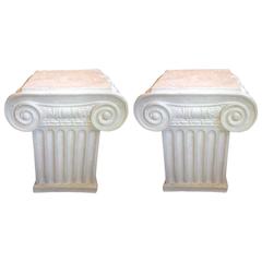 Pair of Column Style End Tables 11