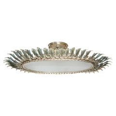 Vintage Silver Plated Oval Sunburst
