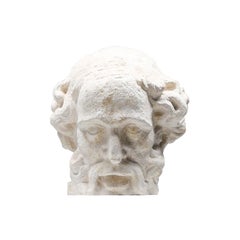 Head Sculpture Greek Style, Belgian Church, Classical Greek Inspired, 1800's