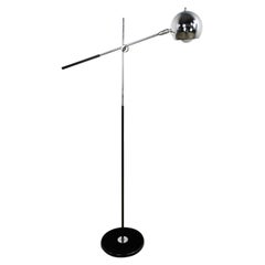 Vintage MCM Orbital Chrome Ball Adjustable Floor Lamp Attributed to Robert Sonneman 