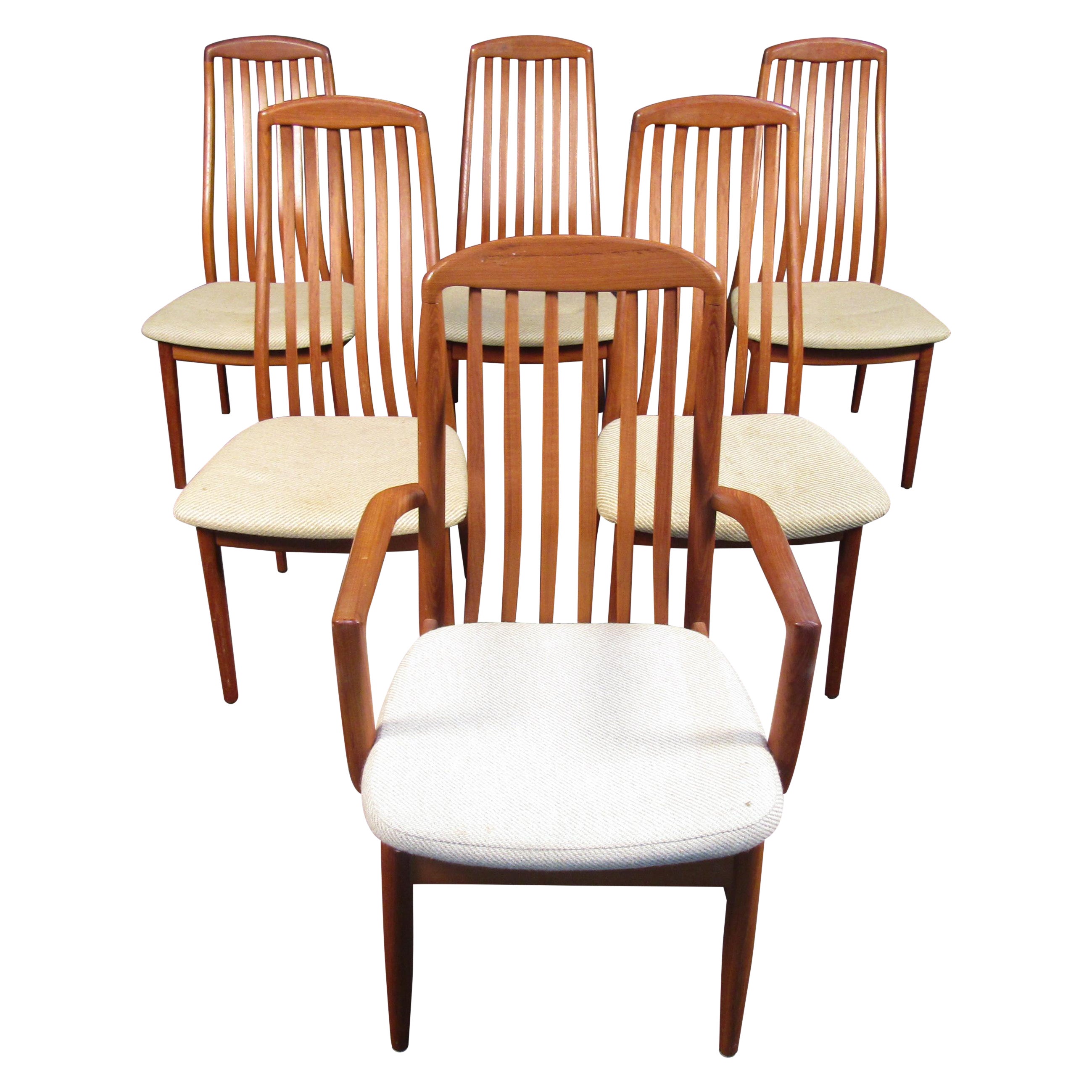  Mid-Century Danish Dining Chairs by Preben Schou For Sale