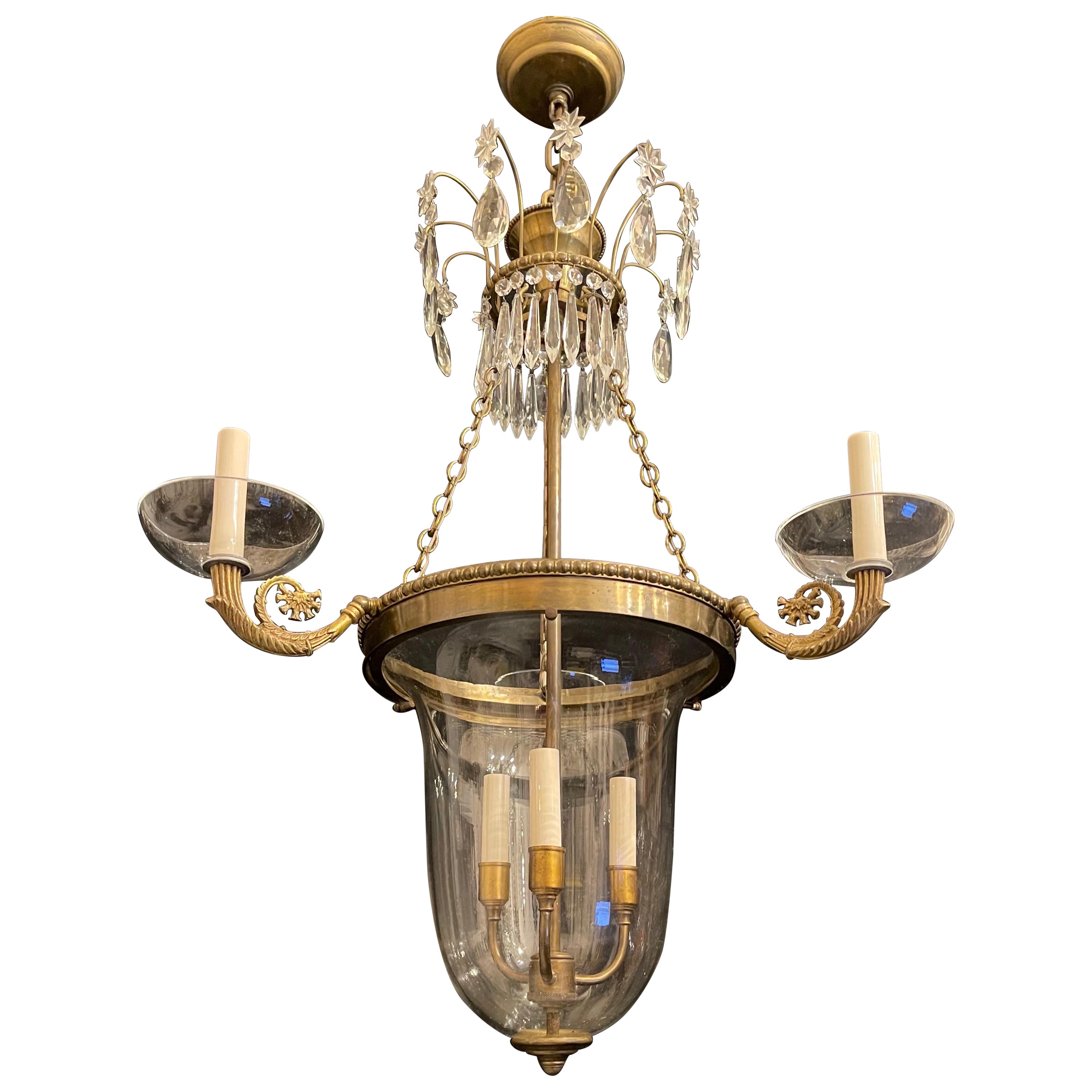 Wonderful Vaughan Lighting Bell Jar Bronze Regency Neoclassical Lantern Fixture