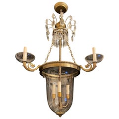 Merveilleuse lanterne d'éclairage Vaughan de style Régence néoclassique en bronze