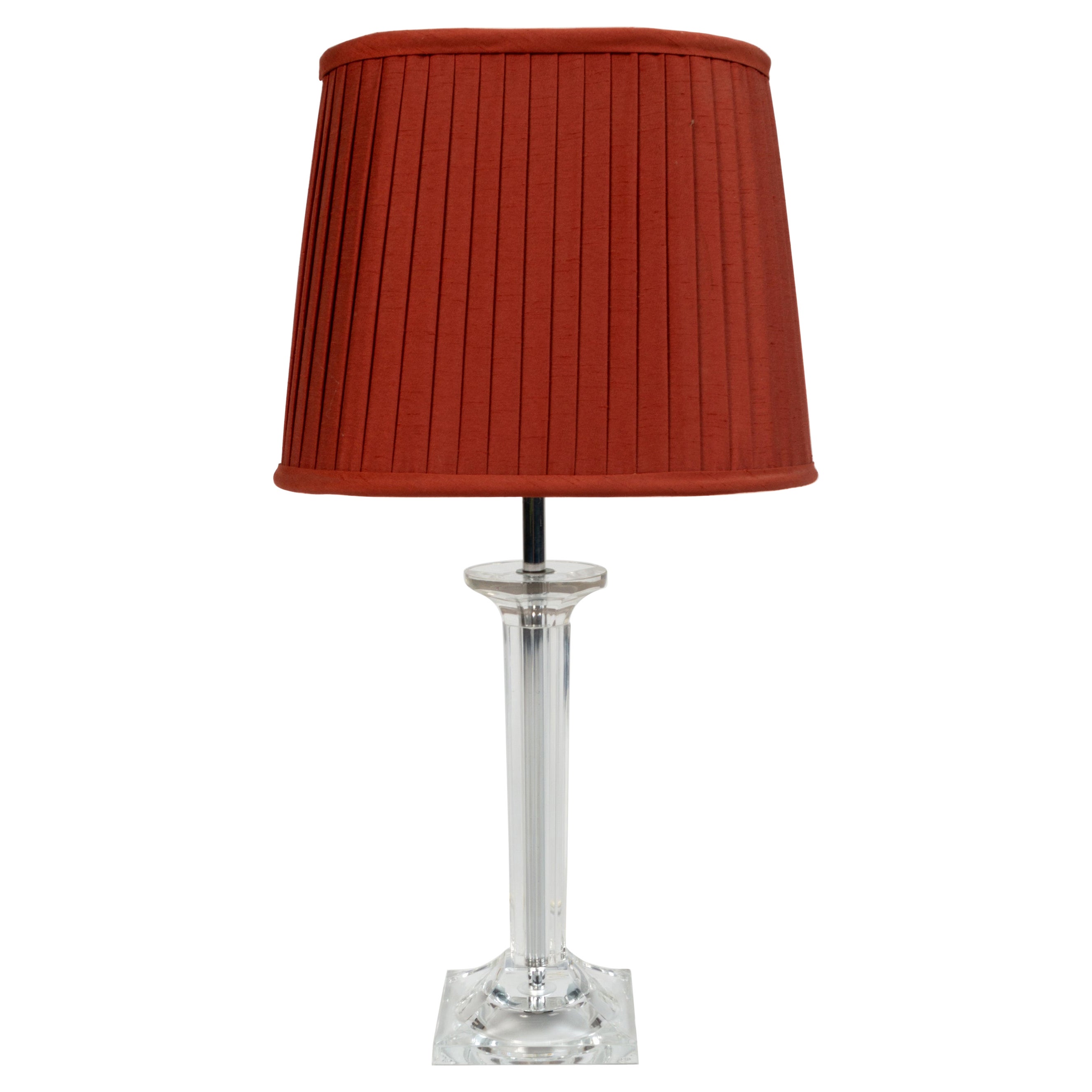 Mid Century Lucite Column Table Lamp, France, C.1970