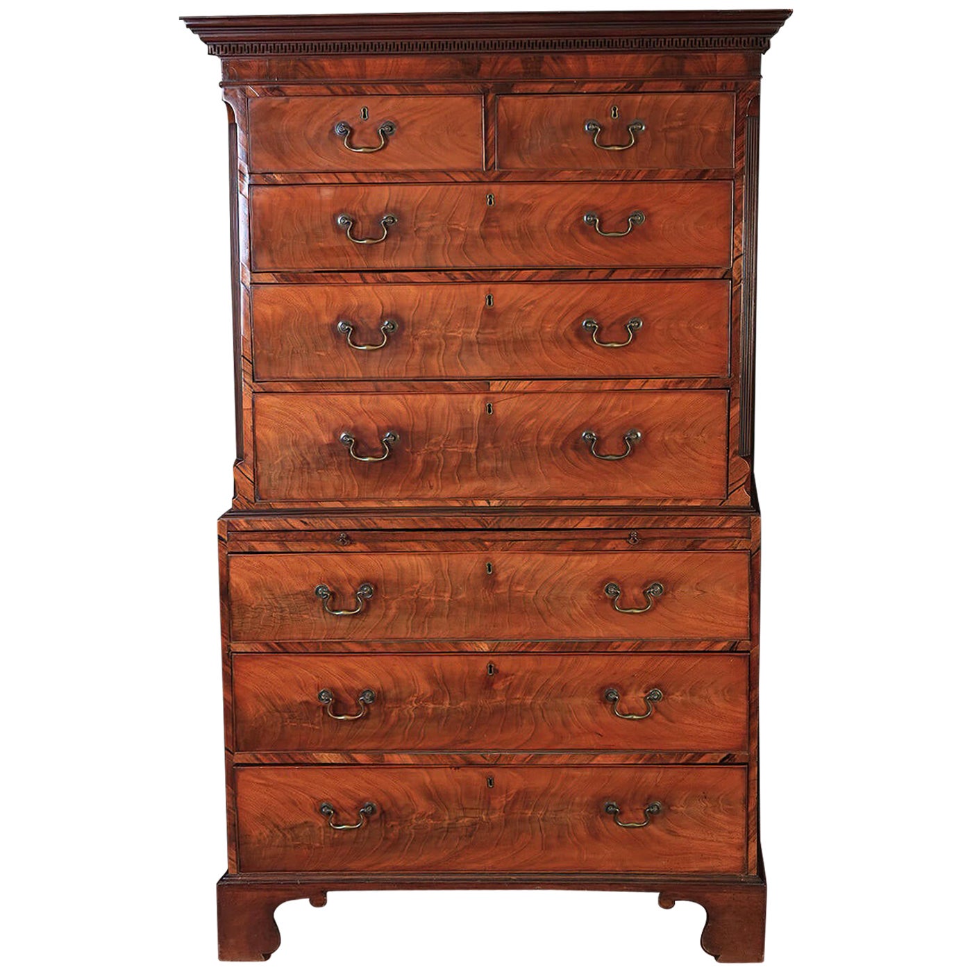 George III Mahogany Chest in Chest