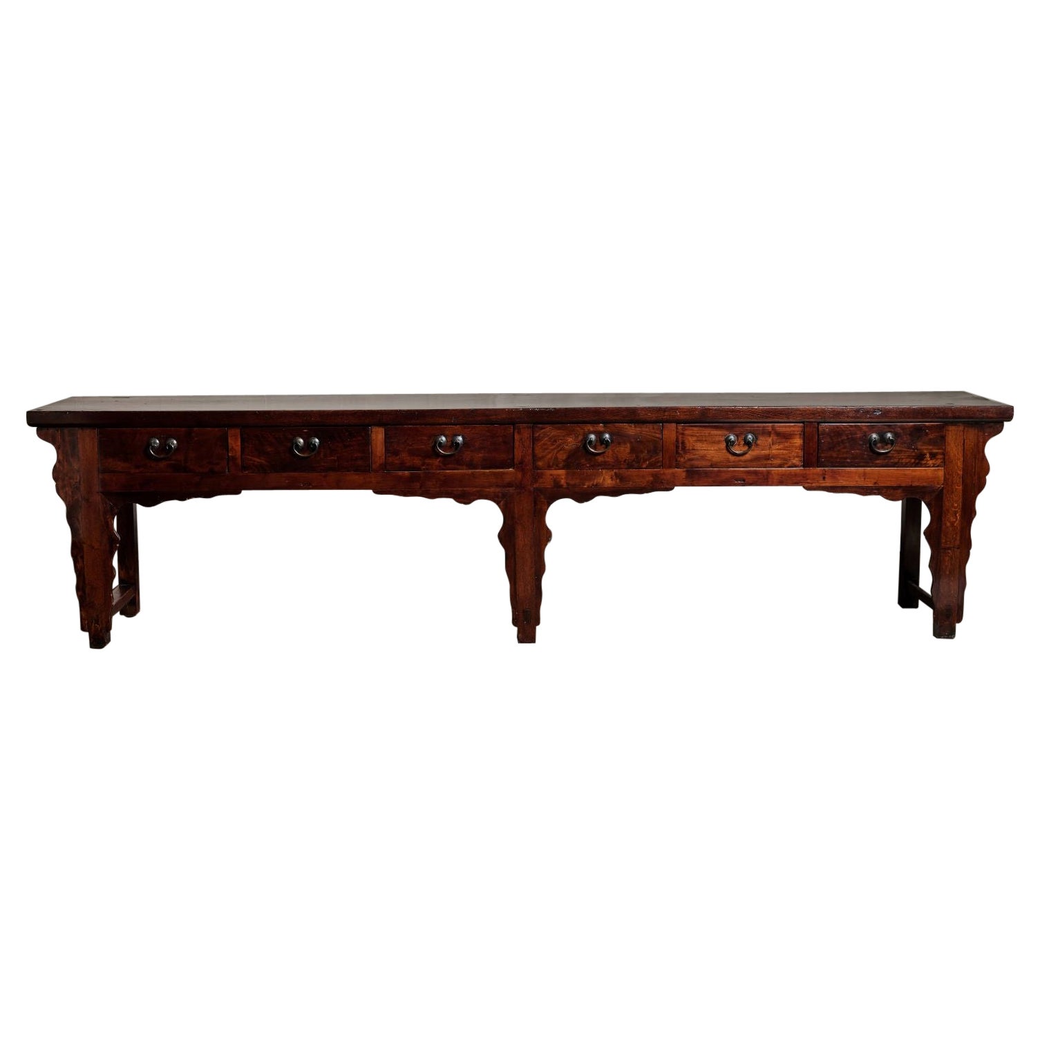 18th Century Elmwood Long Chinese Console