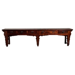 18th Century Elmwood Long Chinese Console