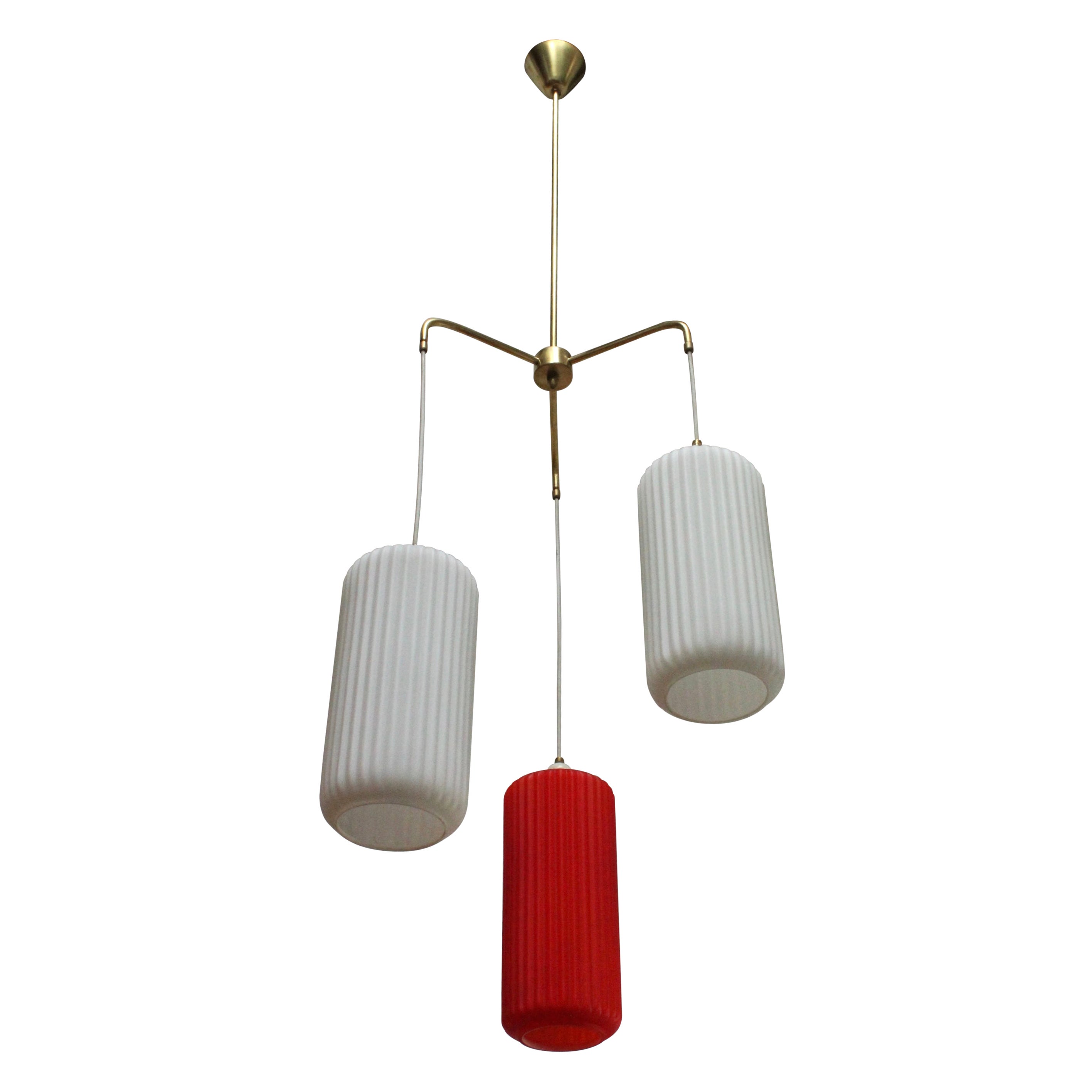 Lampe à suspension italienne en cascade moderne mi-siècle, attribuée à Stilnovo, années 1960 en vente