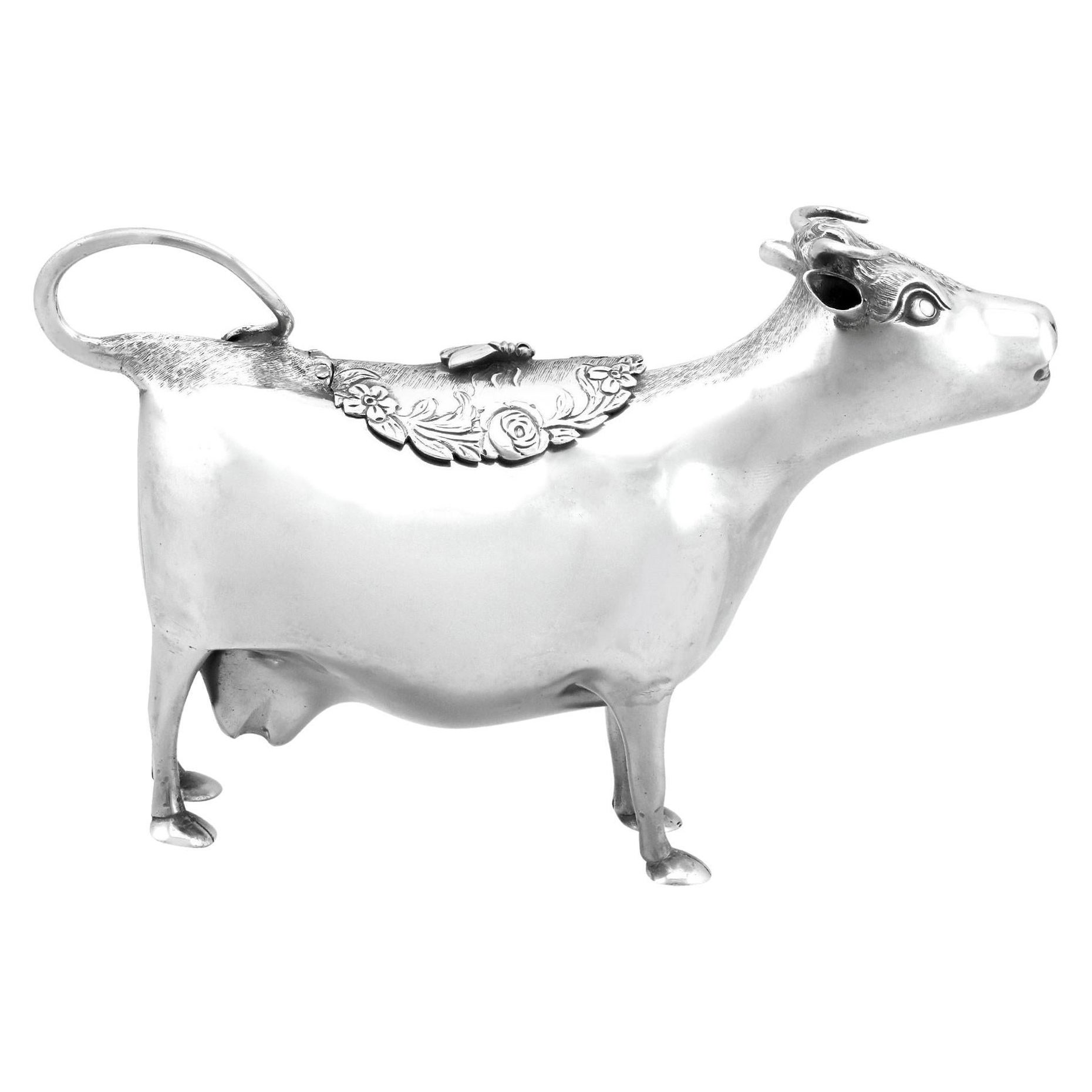 English Sterling Silver Cow Creamer at 1stDibs