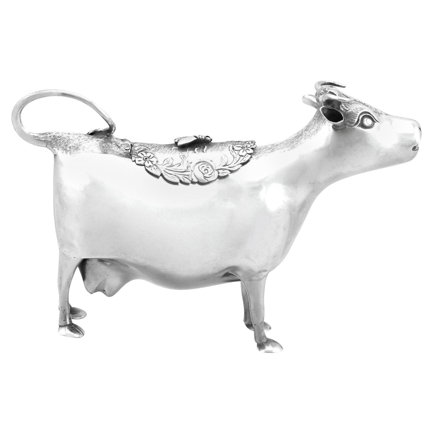 John Schuppe Antique Sterling Silver Cow Creamer