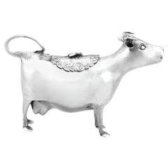 John Schuppe Antique Sterling Silver Cow Creamer