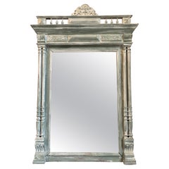 Antique Neo-Renaissance Mirror in Patinated Wood 19th Century