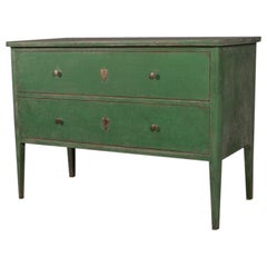 French Painted Two Drawer Commode