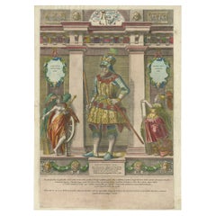 Antique Print of Ernestus Ferreus, Austrian Ruler of Styria, Carinthia & Carniola, 1569