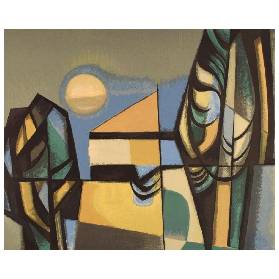 Albert Ferenz, Germany, Color Lithography, Mid-20th Century For Sale