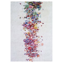 Champagne Multi-Coloured Contemporary Handknotted Wool Rug Rankin Rugs