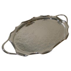 Antique Large Hukin and Heath Silver Plated Serving Tray, c.1890