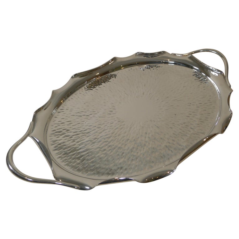Large Hukin and Heath Silver Plated Serving Tray, c.1890 For Sale at