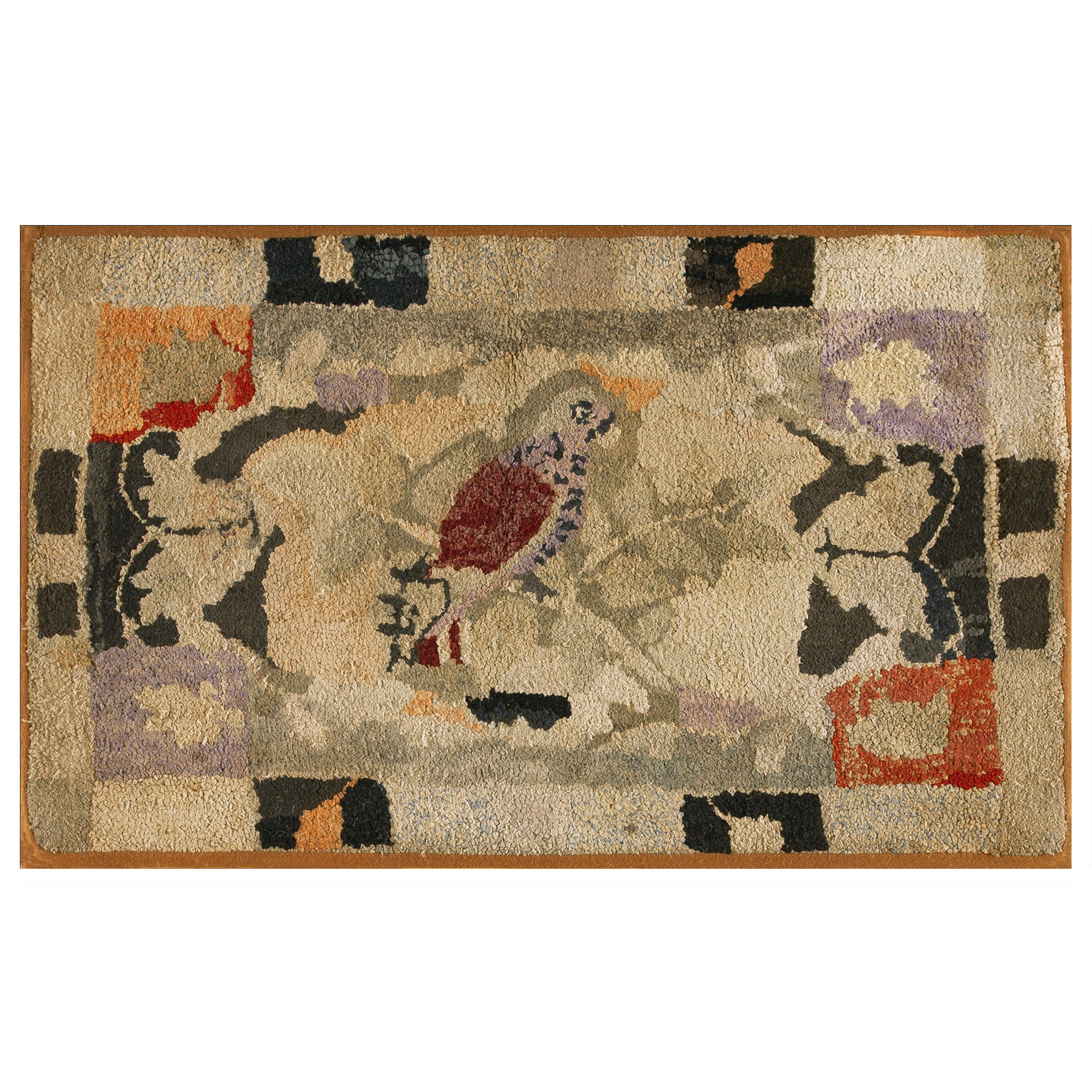 Early 20th Century American Hooked Rug ( 2' x 3'4'' - 61 x 101 ) For Sale