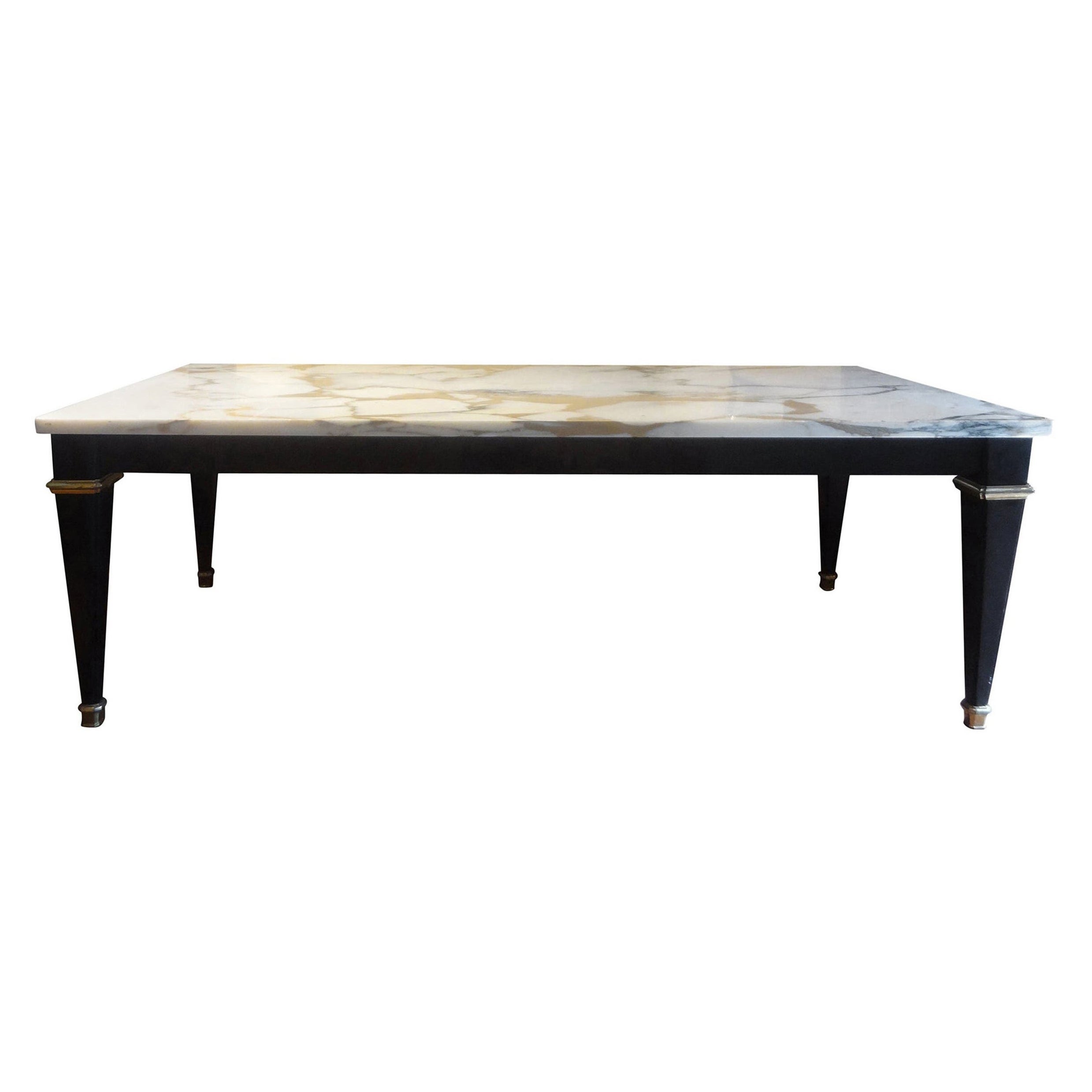 Gracious Original Vintage French Louis XVI Gilt Coffee Table w/Marble