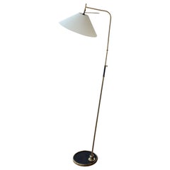 Adjustable Brass Floor Lamp by Maison Lunel, France, 1950s
