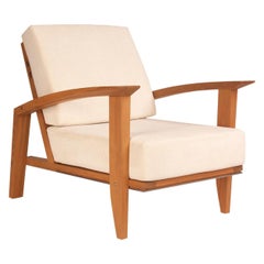 Pollaro Custom Made Teak and Titanium Exterior Lounge Chair