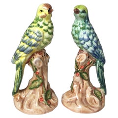Pair of Vintage Chelsea House Porcelain Italian Birds