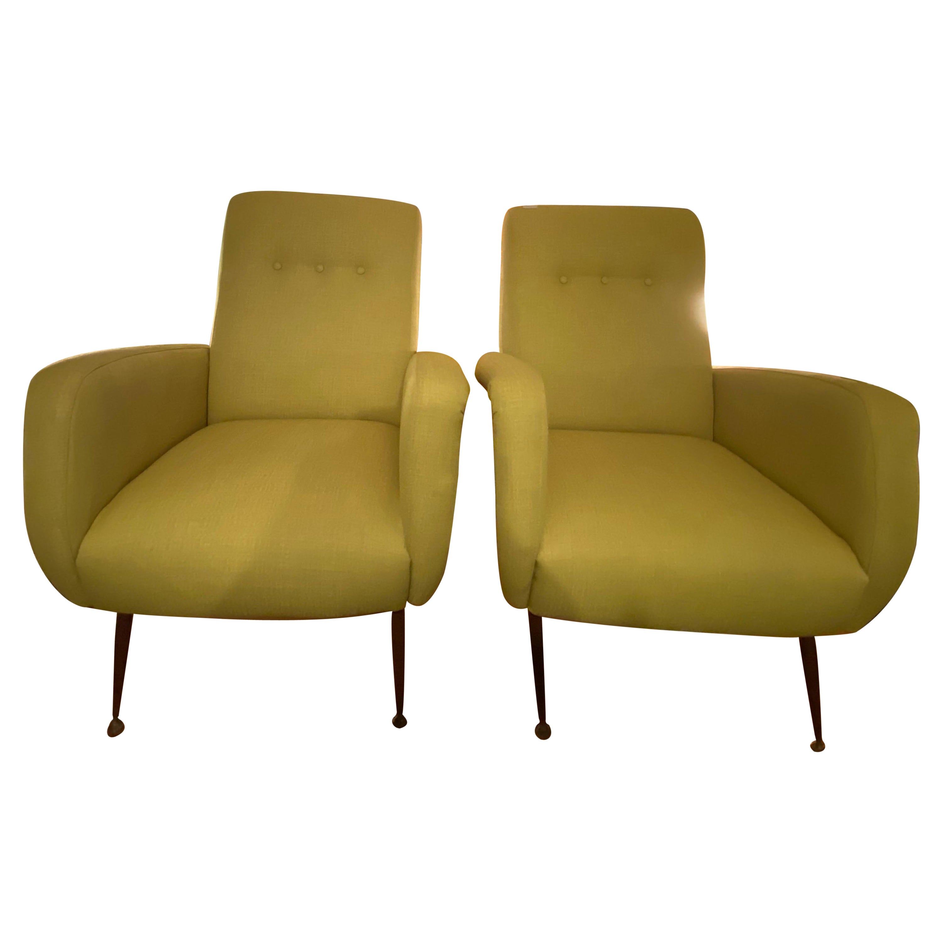 Pair of MidCentury Modern Armchairs For Sale at 1stDibs