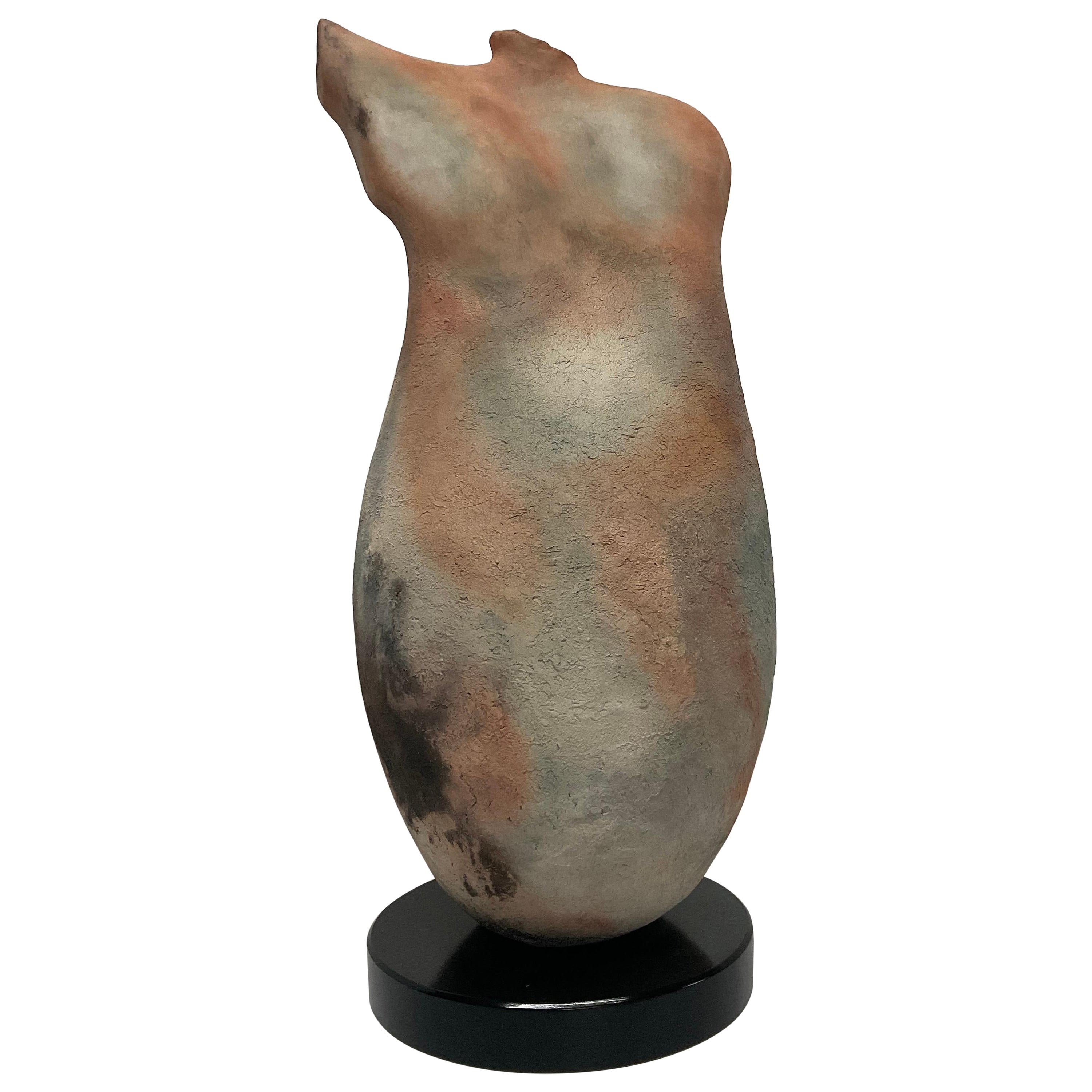 Tom Neugebauer Raku Clay Art Body Sculpture, 1989 For Sale