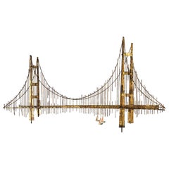 Brutalist Curtis Jere Golden Gate Bridge Wall Sculpture