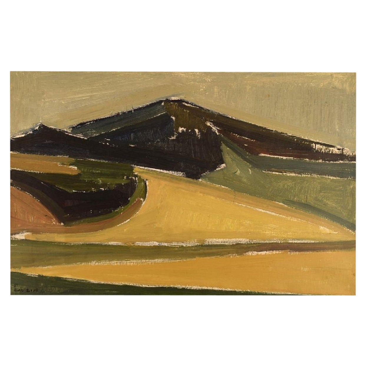 Allan Erwö, Sweden, Oil on Canvas, Modernist Landscape