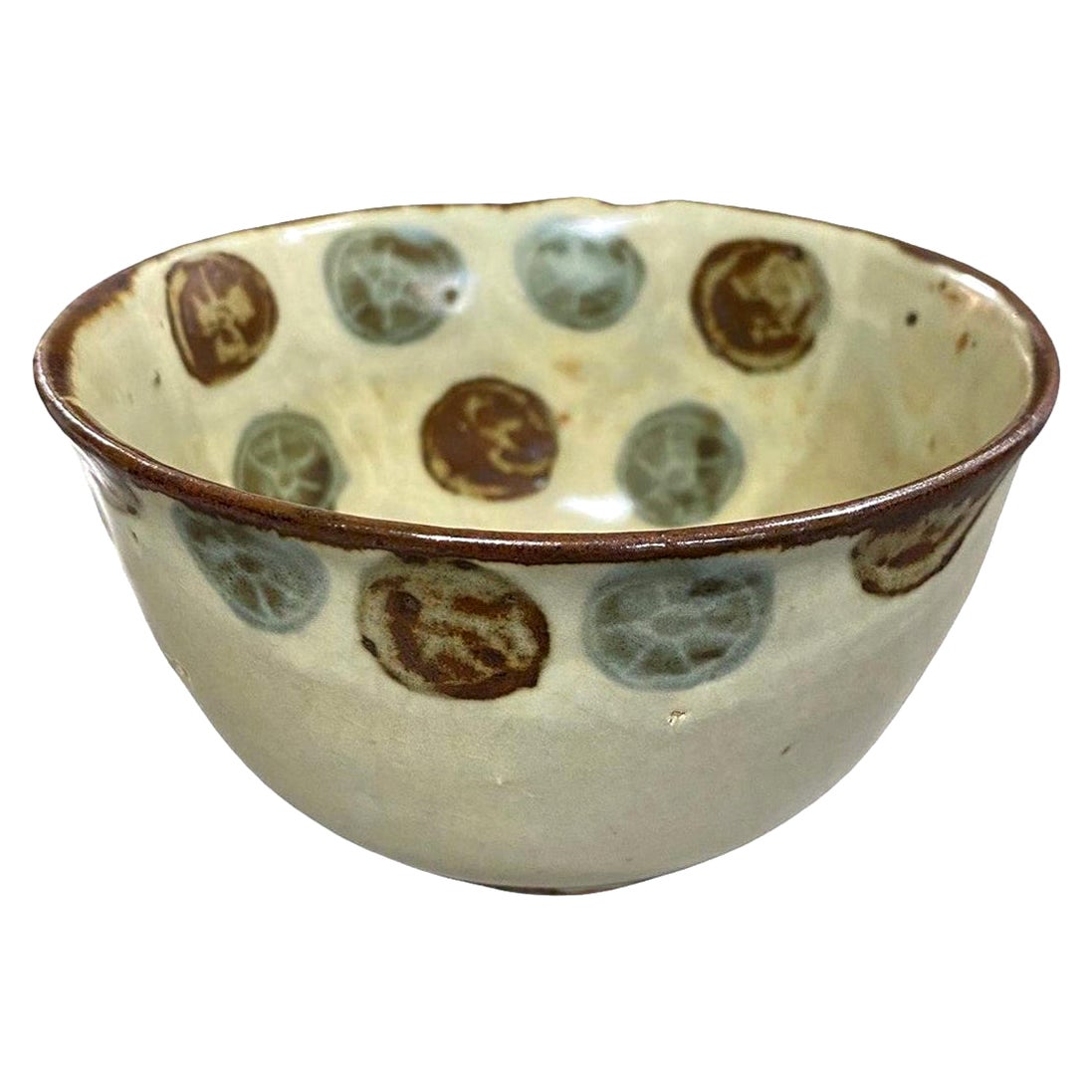 Ogata Kenzan, signierte japanische Teeschale aus Keramik aus der asiatischen Edo-Periode, Chawan