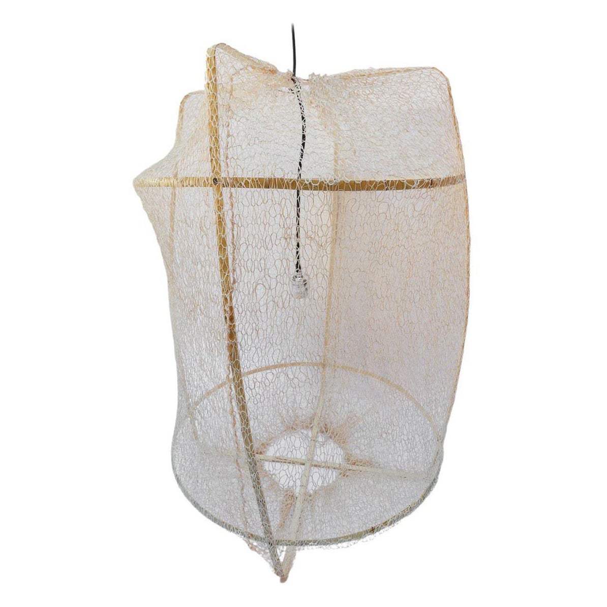 Z2 Blond Sisal Net Pendant Chandelier in Tea Dyed by Ay Illuminate For Sale