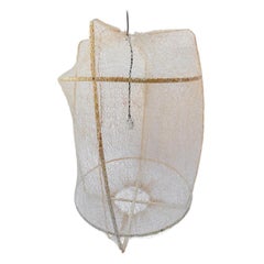 Z2 Blond Sisal Net Pendant Chandelier in Tea Dyed by Ay Illuminate