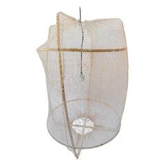 Z2 Blond Sisal Net Pendant Chandelier in Tea Dyed by Ay Illuminate