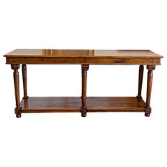 Reproduction of a French 19th Century Stained Walnut Console Table