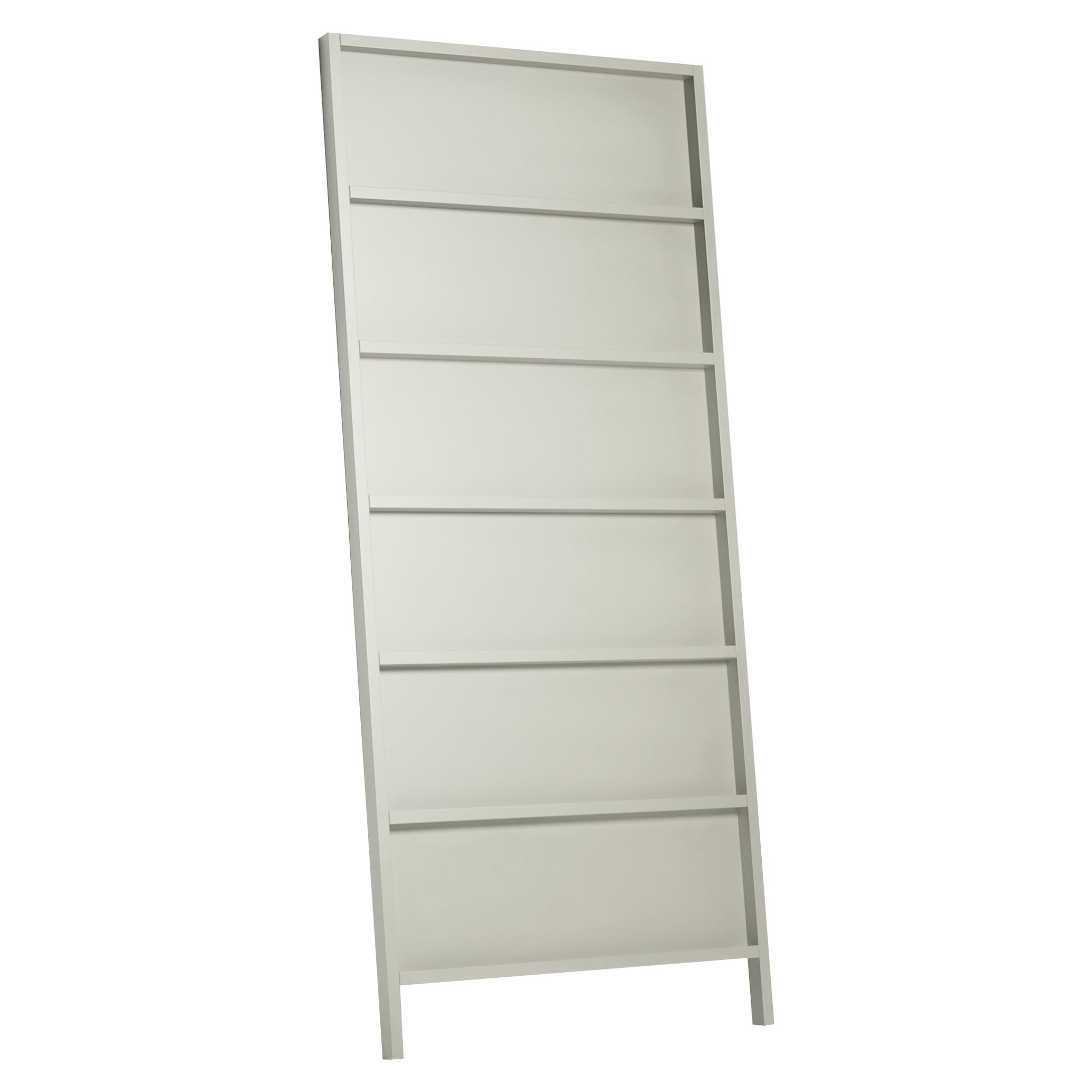 Moooi Oblique Big Cupboard/Wall Shelf in Silk Grey Lacquered Beech For Sale