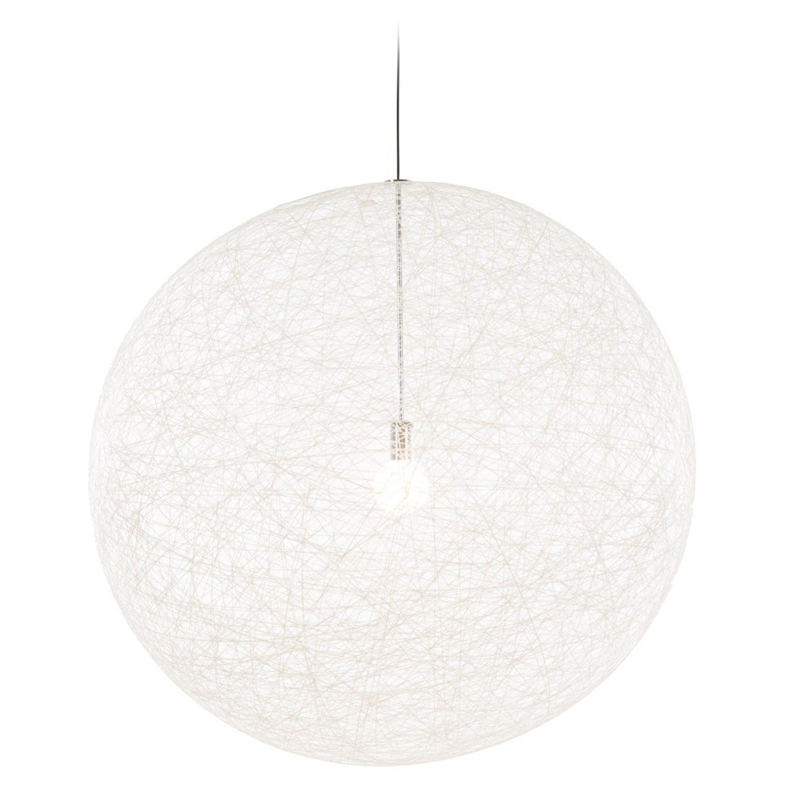 Moooi Random Light II Small Suspension Led Lamp in White Chromed Steel