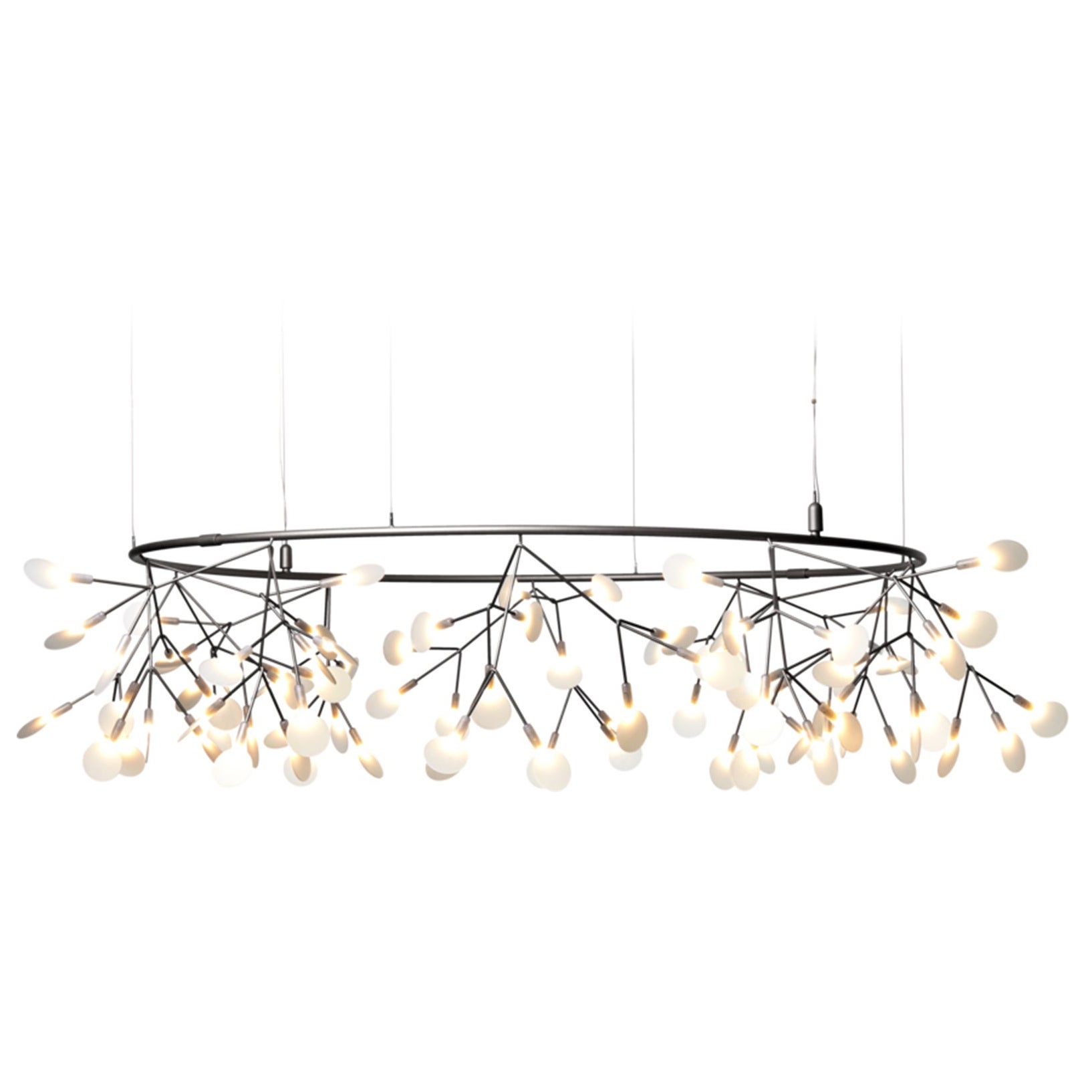 Moooi Heracleum The Big O Small Suspension Lamp in Nickel by Bertjan Pot For Sale
