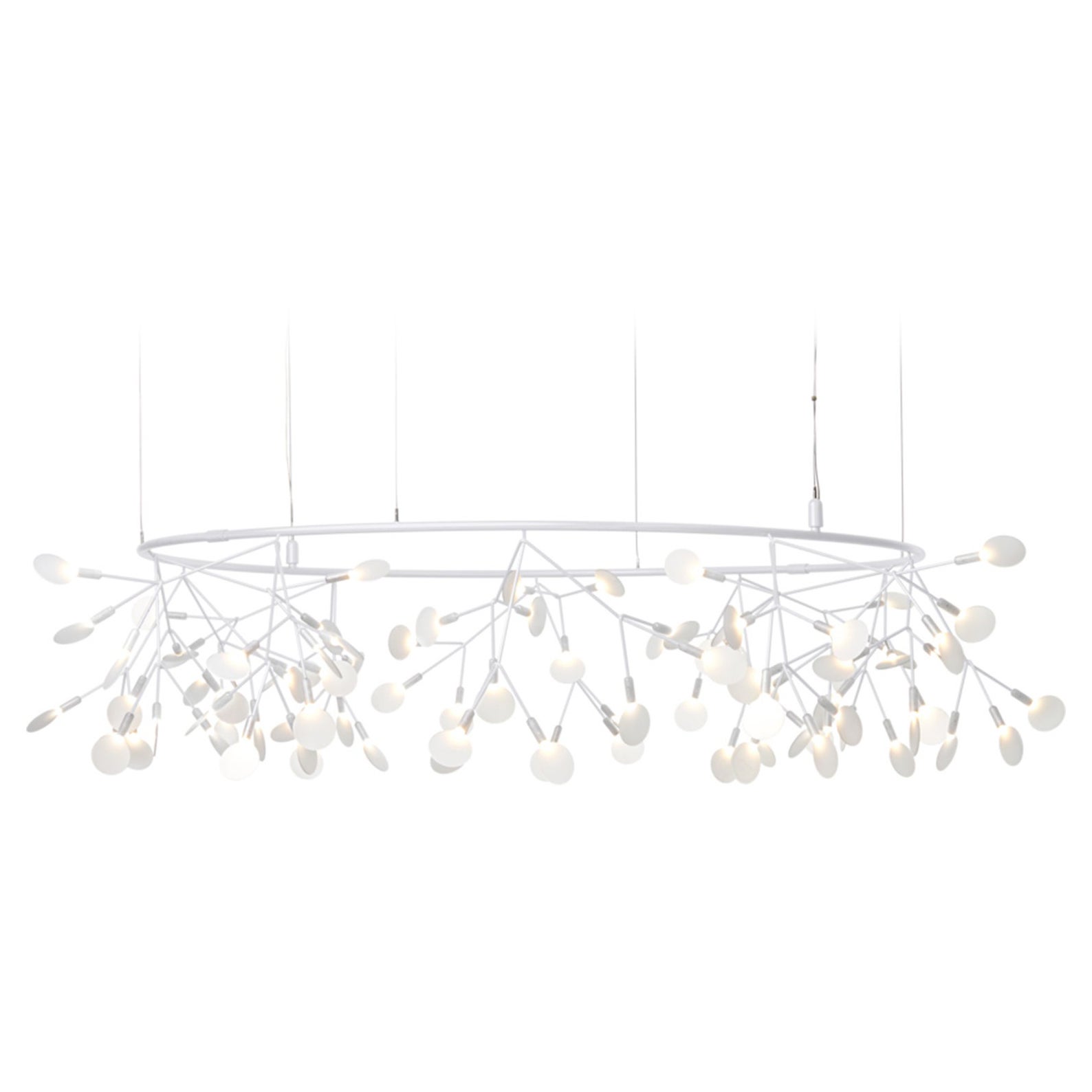 Moooi Heracleum The Big O Small Suspension Lamp in White by Bertjan Pot For Sale
